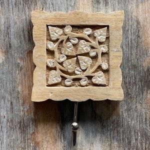 Wooden wall hook thrifted